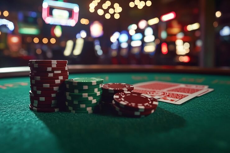 Live Bandar Ceme table with dealer and player cards displayed